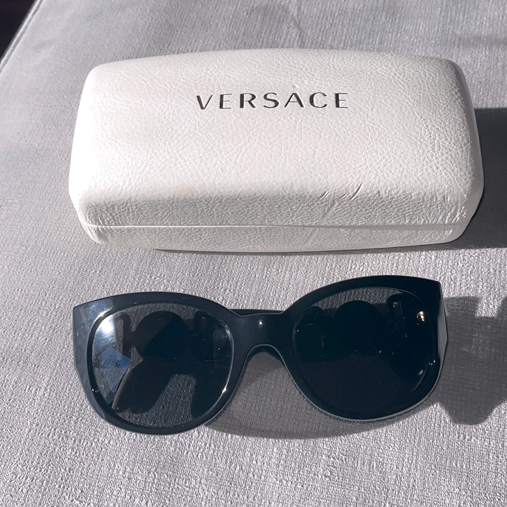 VERSACE GOLD & BLACK SUNGLASSES